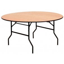 Wooden Round Trestle Table